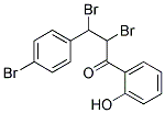 2,3-DIBROMO-3-(4-BROMOPHENYL)-1-(2-HYDROXYPHENYL)PROPAN-1-ONE, TECH Struktur