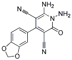 1,6-DIAMINO-4-(1,3-BENZODIOXOL-5-YL)-2-OXO-1,2-DIHYDROPYRIDINE-3,5-DICARBONITRILE, TECH Struktur