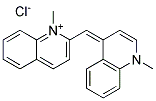 1-METHYL-2-[(1-METHYL-1,4-DIHYDROQUINOLIN-4-YLIDEN)METHYL]QUINOLINIUM CHLOR IDE Struktur