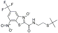 2-({[2-(TERT-BUTYLTHIO)ETHYL]AMINO}CARBONYL)-7-NITRO-5-(TRIFLUOROMETHYL)-1, 3-BENZOTHIAZOL-3-IUM-3-OLATE Struktur