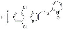 2-[({2-[2,6-DICHLORO-4-(TRIFLUOROMETHYL)PHENYL]-1,3-THIAZOL-4-YL}METHYL)THIO]PYRIDINIUM-1-OLATE Struktur