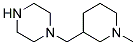 1-(N-METHYLPIPERIDIN-3-YLMETHYL)PIPERAZIN Struktur