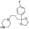 1-(3-[2-(4-FLUOROPHENYL)-[1,3]-DIOXOLAN-2YL]-PROPYL)-PIPERAZIN Struktur