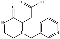 2-[3-OXO-1-(3-PYRIDINYLMETHYL)-2-PIPERAZINYL]-ACETIC ACID Struktur