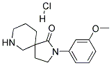 2-(3-METHOXYPHENYL)-2,7-DIAZASPIRO[4.5]DECAN-1-ONE HYDROCHLORIDE Struktur