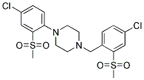 1-[4-CHLORO-2-(METHYLSULFONYL)BENZYL]-4-[4-CHLORO-2-(METHYLSULFONYL)PHENYL]PIPERAZINE Struktur