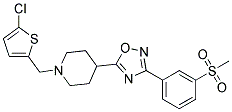 1-[(5-CHLORO-2-THIENYL)METHYL]-4-(3-[3-(METHYLSULFONYL)PHENYL]-1,2,4-OXADIAZOL-5-YL)PIPERIDINE Struktur