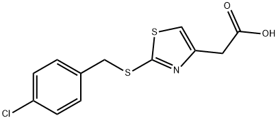 (2-((4-CHLOROBENZYL)THIO)-1,3-THIAZOL-4-YL)ACETIC ACID Struktur