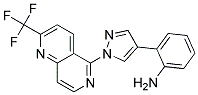 2-(1-[2-(TRIFLUOROMETHYL)-1,6-NAPHTHYRIDIN-5-YL]-1H-PYRAZOL-4-YL)ANILINE Struktur