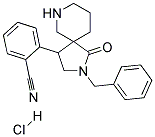 2-(2-BENZYL-1-OXO-2,7-DIAZASPIRO[4.5]DECAN-4-YL)BENZONITRILE HYDROCHLORIDE Struktur