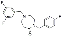 1-(3,5-DIFLUOROBENZYL)-4-(4-FLUOROBENZYL)-1,4-DIAZEPAN-5-ONE Struktur