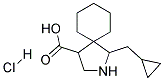 2-CYCLOPROPYLMETHYL-2-AZA-SPIRO[4.5]DECANE-4-CARBOXYLIC ACID HYDROCHLORIDE Struktur