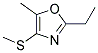 2-ETHYL-5-METHYL-4-METHYLSULFANYL-OXAZOLE Struktur