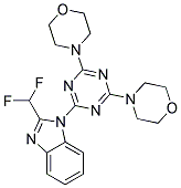 2-(2-DIFLUOROMETHYLBENZOIMIDAZOL-1-YL)-4,6-DIMORPHOLINO-1,3,5-TRIAZINE Struktur