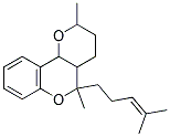 2,5-DIMETHYL-5-(4-METHYL-PENT-3-ENYL)-3,4,4A,10B-TETRAHYDRO-2H,5H-PYRANO[3,2-C]CHROMENE Struktur