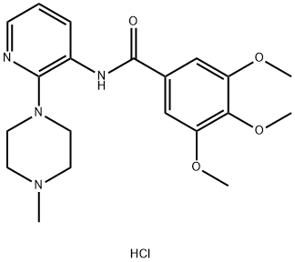 2-(4-METHYLPIPERAZINO)-3-[(3,4,5-TRIMETHOXYBENZOYL)AMINO]PYRIDINIUM CHLORIDE Struktur