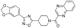 2-((4-[3-(1,3-BENZODIOXOL-5-YL)-1,2,4-OXADIAZOL-5-YL]PIPERIDIN-1-YL)CARBONYL)QUINOXALINE Struktur