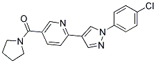 2-[1-(4-CHLOROPHENYL)-1H-PYRAZOL-4-YL]-5-(PYRROLIDIN-1-YLCARBONYL)PYRIDINE Struktur