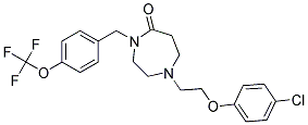 1-[2-(4-CHLOROPHENOXY)ETHYL]-4-[4-(TRIFLUOROMETHOXY)BENZYL]-1,4-DIAZEPAN-5-ONE Struktur