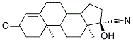 (10R,13S,17R)-17-HYDROXY-10,13-DIMETHYL-3-OXO-2,3,6,7,8,9,10,11,12,13,14,15,16,17-TETRADECAHYDRO-1H-CYCLOPENTA[A]PHENANTHRENE-17-CARBONITRILE Struktur