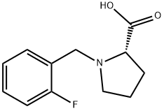 1-(2-FLUORO-BENZYL)-PYRROLIDINE-2-CARBOXYLIC ACID Struktur