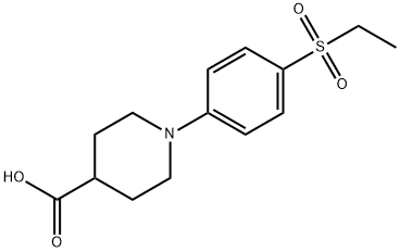 1-[4-(ETHYLSULFONYL)PHENYL]PIPERIDINE-4-CARBOXYLIC ACID Struktur