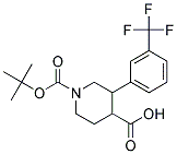 1-(TERT-BUTOXYCARBONYL)-3-(3-(TRIFLUOROMETHYL)PHENYL)PIPERIDINE-4-CARBOXYLIC ACID Struktur