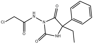 2-CHLORO-N-(4-ETHYL-2,5-DIOXO-4-PHENYLIMIDAZOLIDIN-1-YL)ACETAMIDE Struktur