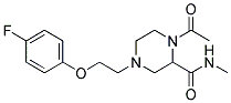 1-ACETYL-4-[2-(4-FLUOROPHENOXY)ETHYL]-N-METHYLPIPERAZINE-2-CARBOXAMIDE Struktur