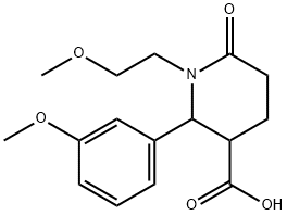 1-(2-METHOXY-ETHYL)-2-(3-METHOXY-PHENYL)-6-OXO-PIPERIDINE-3-CARBOXYLIC ACID Struktur