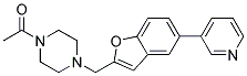 1-ACETYL-4-[(5-PYRIDIN-3-YL-1-BENZOFURAN-2-YL)METHYL]PIPERAZINE Struktur