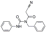 1-BENZYL-1-(2-CYANO-ACETYL)-3-PHENYL-UREA Struktur