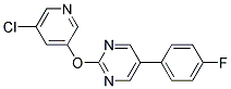 2-[(5-CHLOROPYRIDIN-3-YL)OXY]-5-(4-FLUOROPHENYL)PYRIMIDINE Struktur