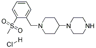 1-(1-[2-(METHYLSULFONYL)BENZYL]PIPERIDIN-4-YL)PIPERAZINE HYDROCHLORIDE Struktur