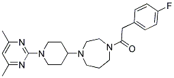 1-[1-(4,6-DIMETHYLPYRIMIDIN-2-YL)PIPERIDIN-4-YL]-4-[(4-FLUOROPHENYL)ACETYL]-1,4-DIAZEPANE Struktur