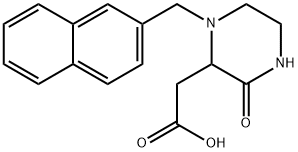 (1-NAPHTHALEN-2-YLMETHYL-3-OXO-PIPERAZIN-2-YL)-ACETIC ACID Struktur