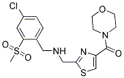 1-[4-CHLORO-2-(METHYLSULFONYL)PHENYL]-N-([4-(MORPHOLIN-4-YLCARBONYL)-1,3-THIAZOL-2-YL]METHYL)METHANAMINE Struktur