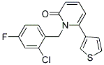 1-(2-CHLORO-4-FLUOROBENZYL)-6-THIEN-3-YLPYRIDIN-2(1H)-ONE Struktur