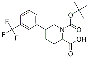 1-(TERT-BUTOXYCARBONYL)-5-(3-(TRIFLUOROMETHYL)PHENYL)PIPERIDINE-2-CARBOXYLIC ACID Struktur