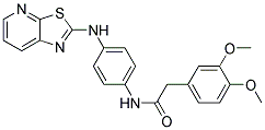 2-(3,4-DIMETHOXYPHENYL)-N-[4-([1,3]THIAZOLO[5,4-B]PYRIDIN-2-YLAMINO)PHENYL]ACETAMIDE Struktur