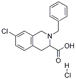 2-BENZYL-7-CHLORO-1,2,3,4-TETRAHYDRO-ISOQUINOLINE-3-CARBOXYLIC ACID HYDROCHLORIDE Struktur