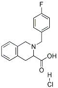 2-(4-FLUORO-BENZYL)-1,2,3,4-TETRAHYDRO-ISOQUINOLINE-3-CARBOXYLIC ACID HYDROCHLORIDE Struktur