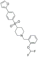 1-[2-(DIFLUOROMETHOXY)BENZYL]-4-([4-(2-FURYL)PHENYL]SULFONYL)PIPERIDINE Struktur