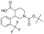 1-(TERT-BUTOXYCARBONYL)-3-(2-(TRIFLUOROMETHYL)PHENYL)PIPERIDINE-4-CARBOXYLIC ACID Struktur