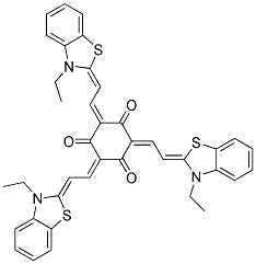 2,4,6-TRIS(2-[3-ETHYL-1,3-BENZOTHIAZOL-2(3H)-YLIDENE]ETHYLIDENE)-1,3,5-CYCLOHEXANETRIONE Struktur