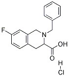 2-BENZYL-7-FLUORO-1,2,3,4-TETRAHYDRO-ISOQUINOLINE-3-CARBOXYLIC ACID HYDROCHLORIDE Struktur