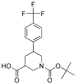 1-(TERT-BUTOXYCARBONYL)-5-(4-(TRIFLUOROMETHYL)PHENYL)PIPERIDINE-3-CARBOXYLIC ACID Struktur