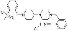 2-[(4-(1-[2-(METHYLSULFONYL)BENZYL]PIPERIDIN-4-YL)PIPERAZIN-1-YL)METHYL]BENZONITRILE HYDROCHLORIDE Struktur