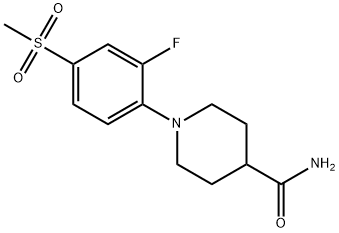 1-(2-氟-4-(甲基磺?；?苯基)哌啶-4-甲酰胺, 914637-63-1, 結(jié)構(gòu)式