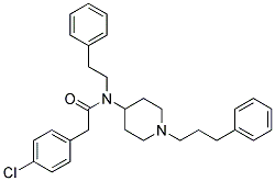 2-(4-CHLOROPHENYL)-N-(2-PHENYLETHYL)-N-[1-(3-PHENYLPROPYL)PIPERIDIN-4-YL]ACETAMIDE Struktur